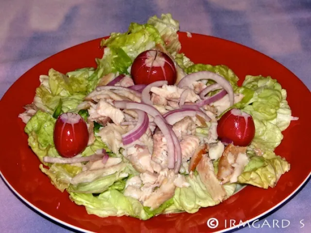 Räucherforellensalat