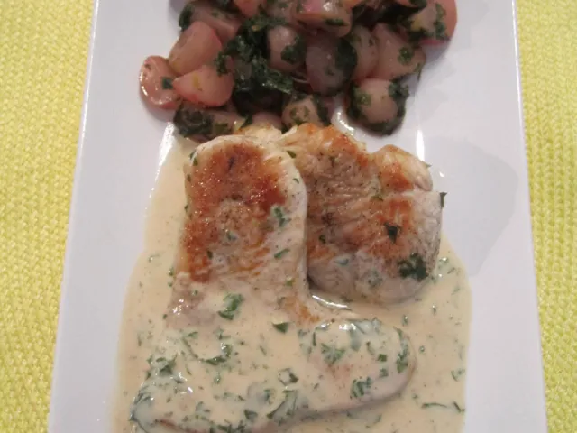 Hähnchen mit Radieschen