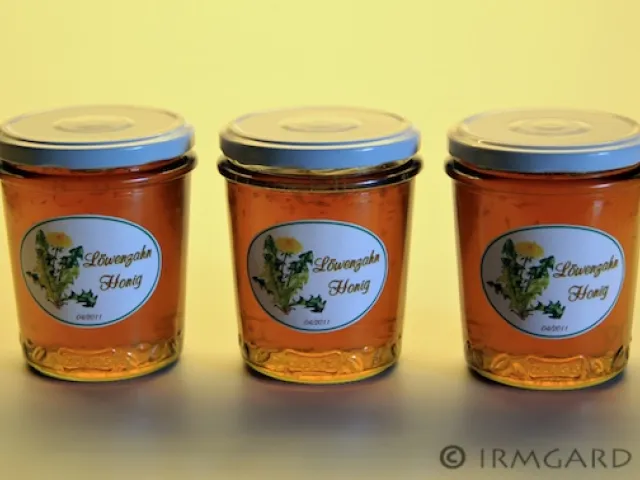 Löwenzahnhonig mit Minze
