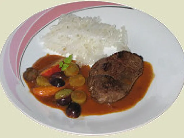 Straußenfilet mit Senffrüchten