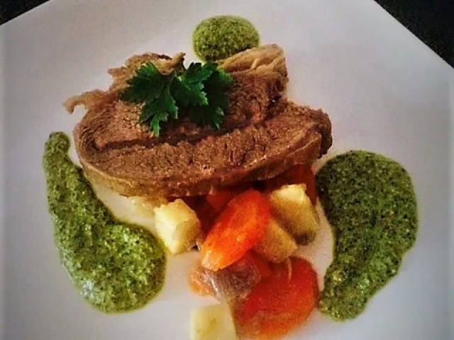 Kavalierspitz mit Spinatpesto