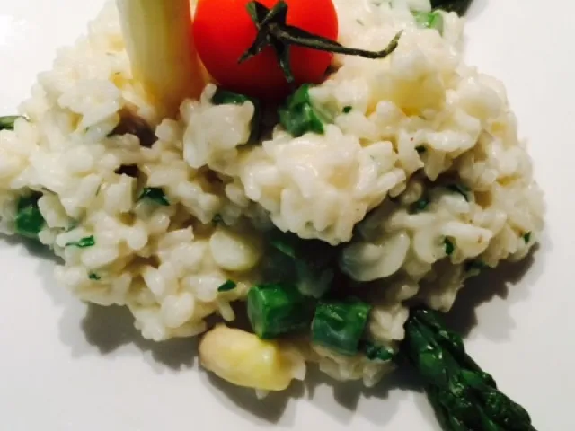 Leichtes Spargel Risotto + Mascarpone