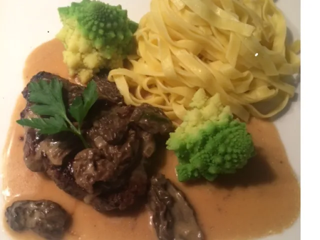 MORCHELRAHM Sauce mit Rinderfilet