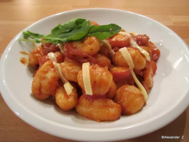 Rote Gnocchi - Pfanne