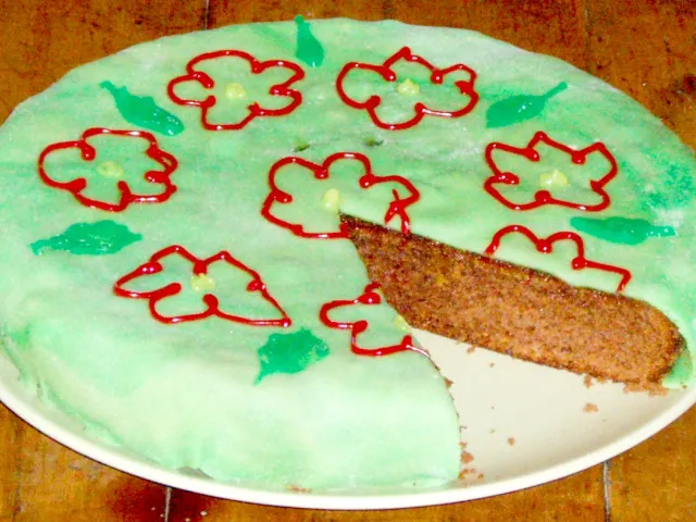 Schokoladekuchen mit Marzipan