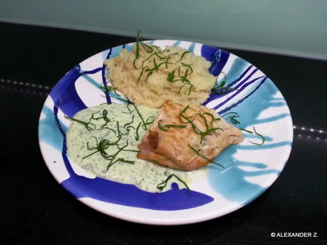 Truthahnbrust mit Ricotta-Bärlauchfüllung